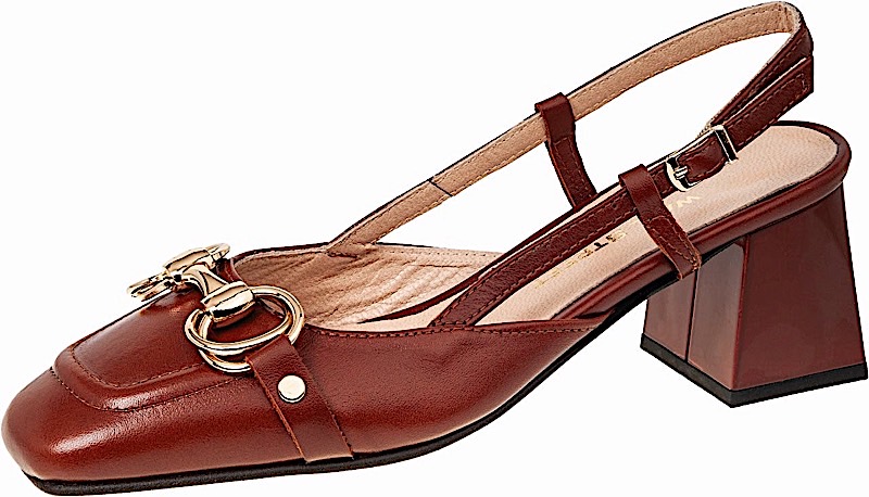 WALL STREET δερμάτινη γόβα