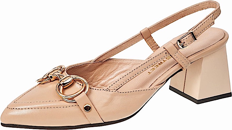 WALL STREET δερμάτινη γόβα