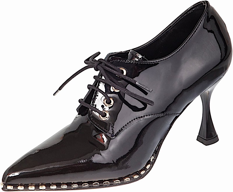 WALL STREET λουστρινι ankle boot με τρουκς