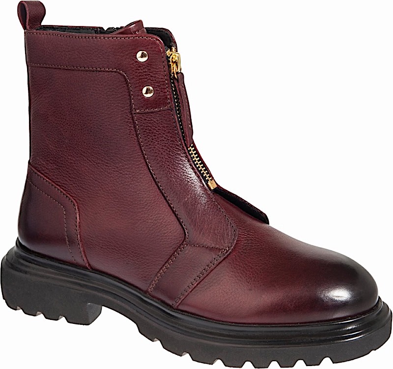 ADAM'S SHOES leather biker boot