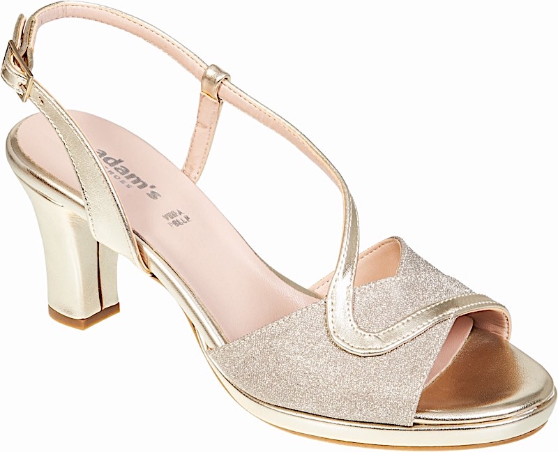 ADAM'S SHOES elegant low heel sandal