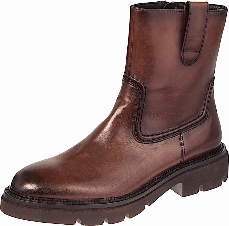 ADAM'S SHOES leather biker boot