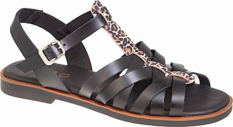 ADAM'S SHOES leather flat sandal