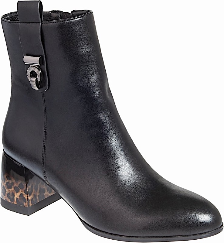 ADAM'S SHOES low boot with animal print heel