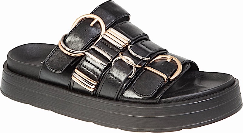 ADAM'S SHOES flatform με μεταλλικά διακοσμητικά