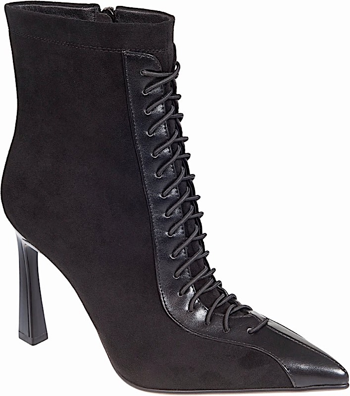 ADAM'S SHOES suede elegant bootie with laces