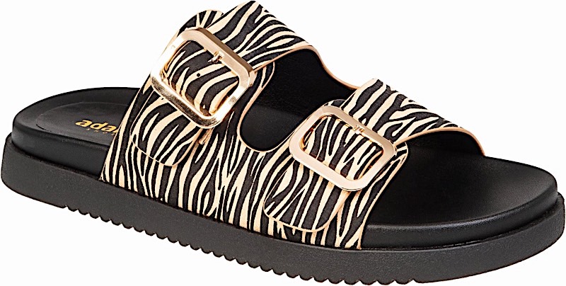 ADAM'S SHOES zebra flatform