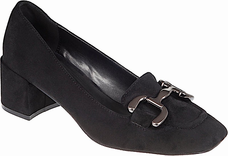 ADAM'S SHOES suede pump with square heel