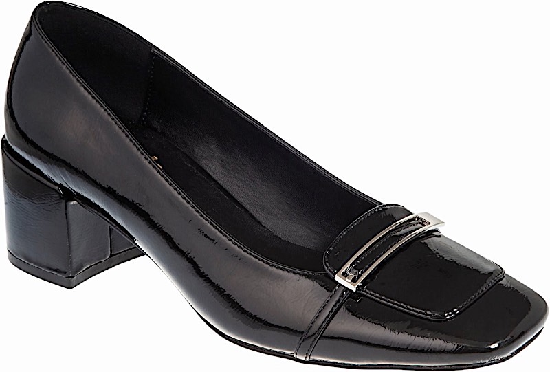 ADAM'S SHOES suede pump with square heel