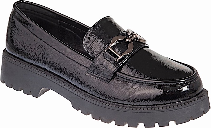 ADAM'S SHOES patent mocassin