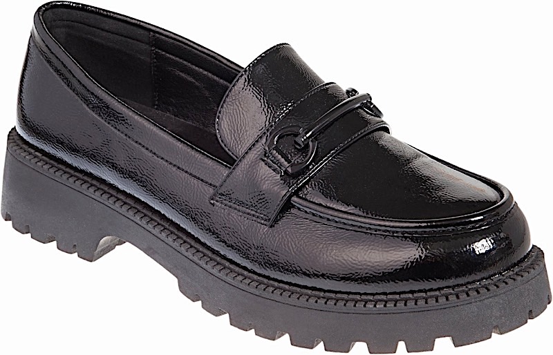 ADAM'S SHOES patent mocassin